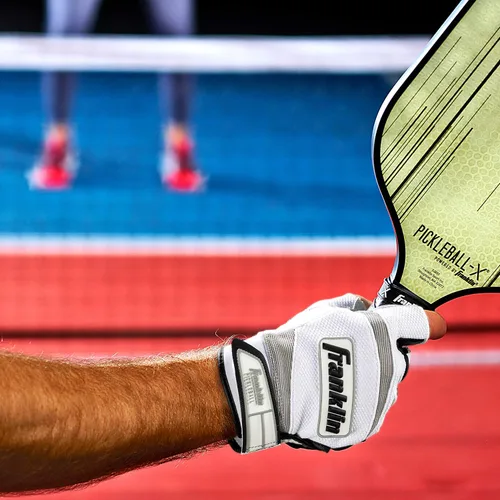 Vista 3 de Franklin Sports Guantes de pickleball para adultos - Hombre y mujer - Mano derecha e izquierda - Blanco