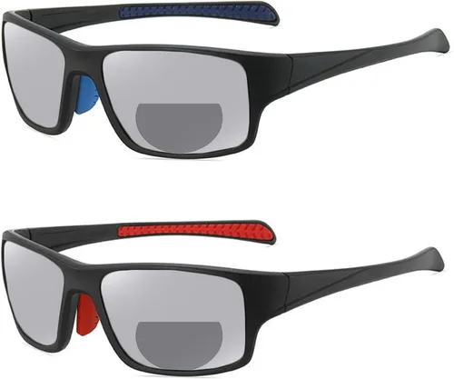 Vista 9 de Gafas de lectura bifocales fotocromáticas de transición para hombres y mujeres, gafas de sol deportivas para presbicia, UV400, 2 uds
