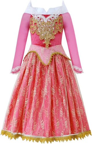 Vista 2 de Disfraz de princesa de Cenicienta para niñas, vestido de baile para Halloween, Navidad, fiesta, cosplay, 2-13T