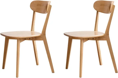 Vista 19 de Silla de comedor de madera maciza para cocina (1, negro) Contoured seat for comfort. Non-slip feet, sturdy wood. Quick assembly. For dining