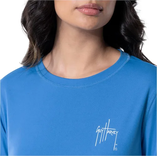 Vista 3 de Guy Harvey Camisa de protección solar de rendimiento de manga larga para mujer UPF 50+