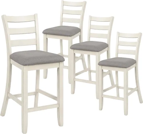 Vista 10 de NAFORT Bar Stools Set of 2, 25.5” Counter Height Bar Stools with Back, Upholstered Bar Stools for Kitchen Island Bar Restaurant, Bar Dining Chairs