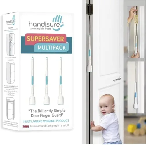 Vista 7 de Protector de pellizco de seguridad para puerta infantil. Automático, bisagra y bloqueo lateral de seguridad, confiable, múltiples premios y único