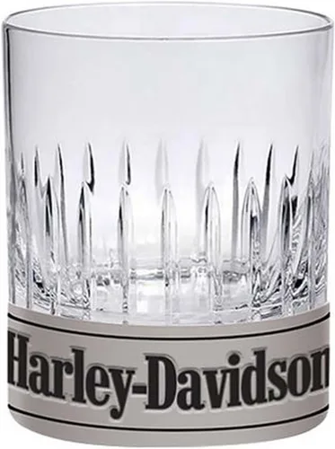 Vista 2 de Harley-Davidson Old Fashioned Rocks HDX-98741 - Juego de 2 vasos con base de metal, 9 onzas
