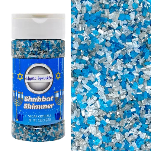 Vista 6 de Mystic Sprinkles Mezclas de chispas de Hanukkah/Janucá (Shabat Shimmer Confetti Mix 2.6oz)