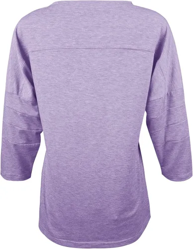 Vista 4 de Dailiup Camisetas casuales de manga 34 para mujer, holgadas, cuello redondo, lindas, blusas básicas