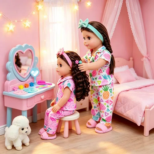 Vista 5 de ZITA ELEMENT Ropa de muñeca de niña de 18 pulgadas, accesorios de fiesta