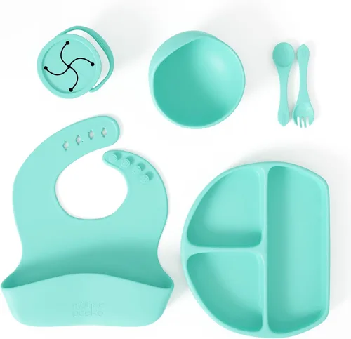 Vista 13 de Set de alimentación para bebés en color albaricoque completo BLW Supply Essentials (juego de 7 piezas)