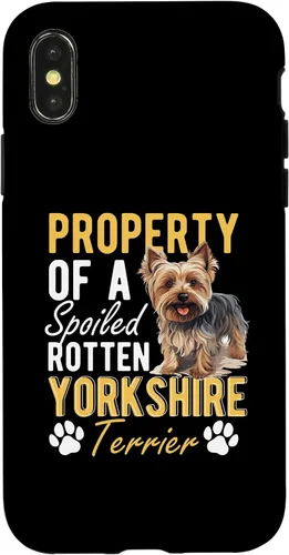 Vista 5 de iPhone 16 Dog Yorkie - Property of a spoiled rotten Yorkshire Terrier Case