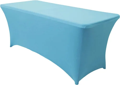 Vista 36 de Obstal Funda de mesa de elastano elástica de 4 pies para mesas plegables estándar, paquete de 2 manteles rectangulares universales ajustables