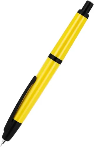 Vista 15 de Pluma estilográfica Jinhao 20 Press retráctil con plumín extrafino, convertidor de resina, regalo, transparente negro