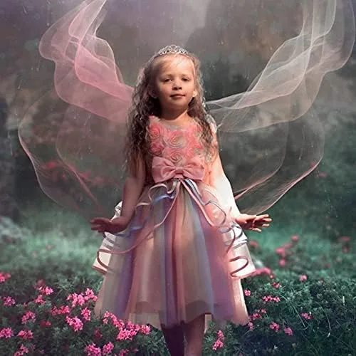 Vista 2 de TTYAOVO Girl Flower Pageant Princess Party Tulle Dress