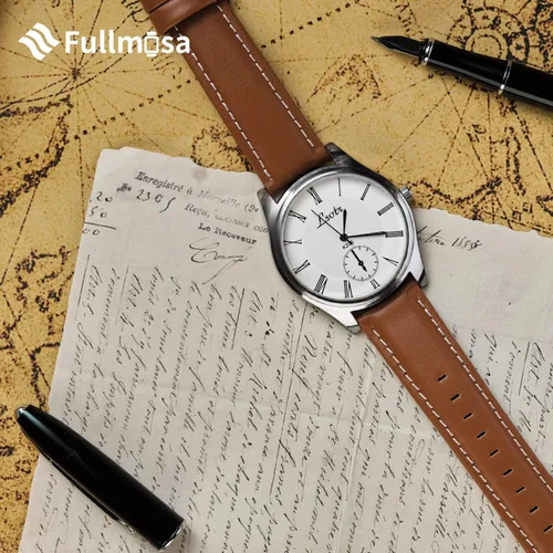 Vista 3 de Fullmosa Genuine Leather 14mm 16mm 18mm 19mm 20mm 22mm and 24mm Watch Bands, Quick Release Watch Band for Men and Women, Fits Samsung Galaxy Watch