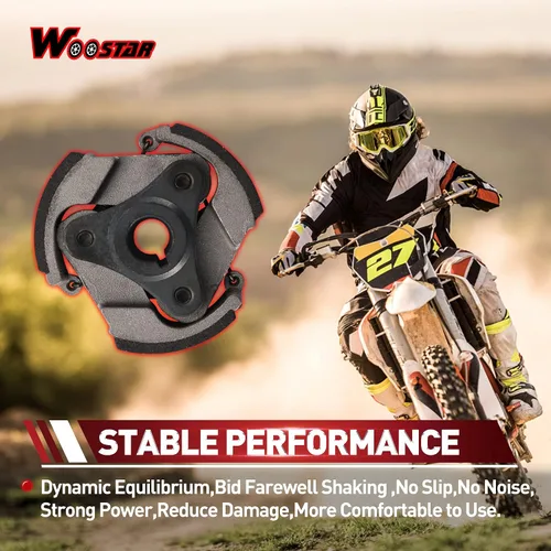 Vista 5 de WOOSTAR Pastilla de embrague con 3 muelles de repuesto para Minimoto de bolsillo Coolster, moto de cross para niños, ATV, Dirt Bike, 2 tiempos, 47