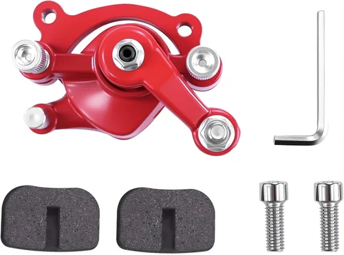 Vista 10 de Pinza de freno de disco delantero y almohadilla para MBX10 MBX11 80cc MM-B80 105cc MM-B105 CT100U CC100X Trail Mini Bike 47 49cc Mini ATV Gas Negro