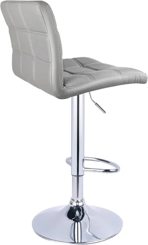 Vista 7 de Leopard - Taburetes de bar ajustables de piel sintética moderna con respaldo, juego de 3, taburetes giratorios de altura de mostrador, taburetes