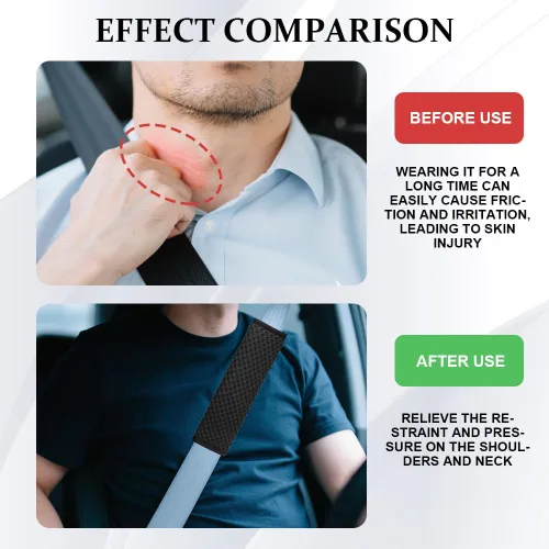 Vista 7 de 2 fundas para cinturón de seguridad de automóvil, almohadillas suaves para cinturón de seguridad, fundas para el cuello, protector de correa