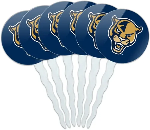 Vista 343 de Abilene Christian - Juego de 6 palillos para cupcakes con logotipo secundario