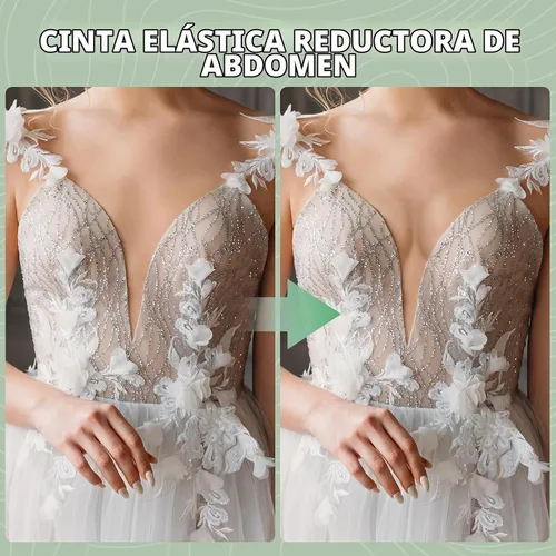 Vista 6 de 20 cintas de vientre precortadas, cinta impermeable de control de abdomen para levantamiento de grasa abdominal y espalda plana, cinta elástica