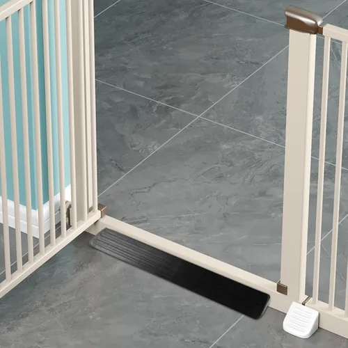 Vista 3 de Amosfun Juego de 2 accesorios de puerta de seguridad, para puerta de bebé, placa de patada, barandilla de escalera para el hogar y la seguridad