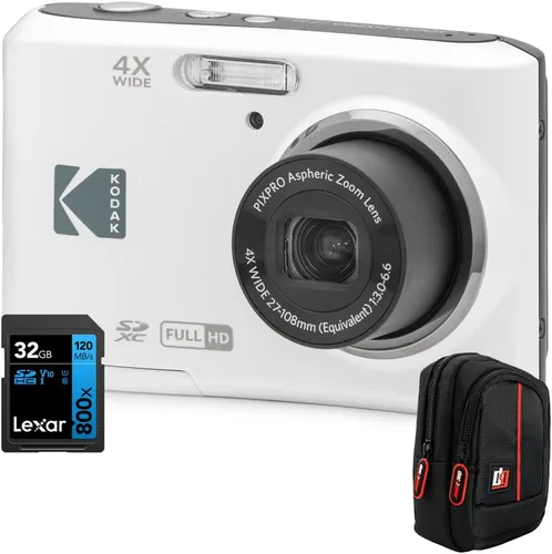 Vista 11 de Kodak FZ45BK PIXPRO FZ45 - Cámara digital de 16 MP, paquete negro con tarjeta de memoria Lexar 32GB de alto rendimiento 800x UHS-I SDHC + funda