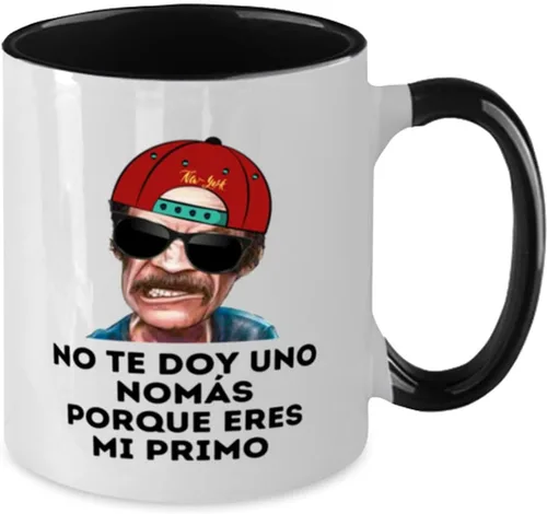 Vista 2 de Regalo para primo taza de café 2 colores negro y blanco no te doy una nomas