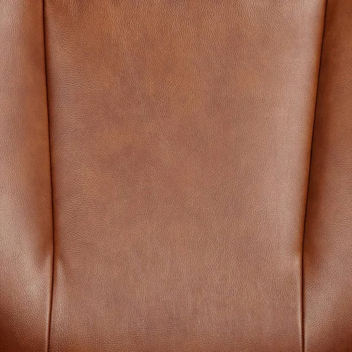 Vista 6 de Benchmaster Augusta - Sillón reclinable giratorio de piel sintética marrón, moderno, cómodo reposapiés reclinable manual, reposacabezas ajustable