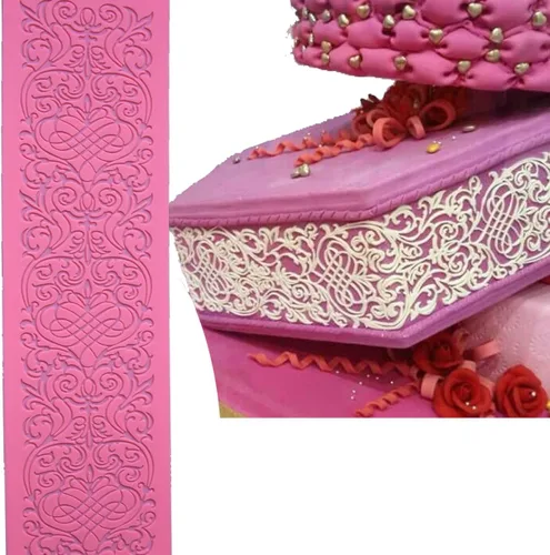 Vista 10 de Fleur de lis - Molde de encaje para tartas, moldes de encaje de silicona para decoración de pasteles, decoración de cupcakes