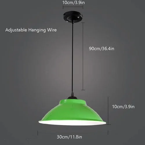 Vista 5 de Lámpara colgante amarilla estilo simple iluminación colgante en diseño colorido elegante pantalla de lámpara, accesorios industriales modernos