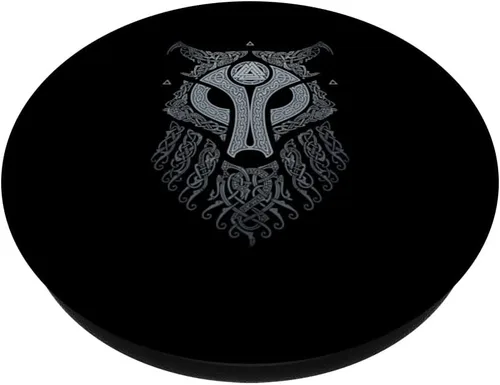 Vista 2 de VIKING CELTIC FENRIR - WOLF OF ODIN VIKING PopSockets intercambiables PopGrip