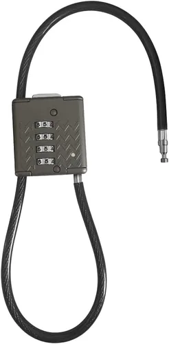Vista 3 de Candados de combinación de cables de 4 dígitos de 13.8 pulgadas para casillero de gimnasio escolar, casco, archivadores, caja de herramientas