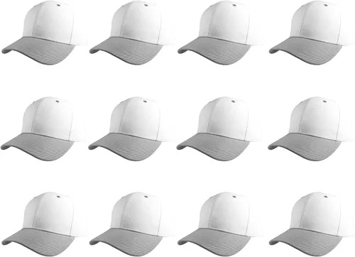 Vista 40 de Gorras de béisbol con correa trasera ajustable, lisas, negras, 12