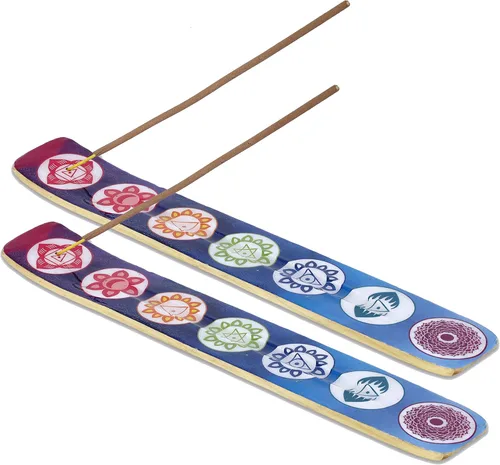 Vista 13 de Bless-International Quemador Tradicional Hecho a Mano de Madera Portaincienso Soporte Recogecenizas para Aromaterapia-Meditación-Yoga