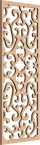 Vista 167 de 9 3/8 pulgadas de ancho x 24 3/8 pulgadas de alto x 1/4 de alto Smithfield paneles de pared de madera con calado, abedul