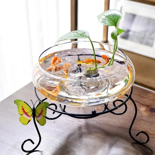 Vista 2 de Maceta de cristal de loto de 8 pulgadas, cuenco de flor de loto de 8 pulgadas, cuencos de loto para plantar en agua en interiores, adecuado