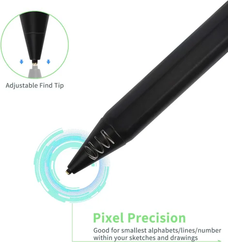 Vista 2 de Lápiz óptico electrónico para iPad de 5ª generación de 9.7 pulgadas 2017, lápiz capacitivo activo recargable tipo C, compatible con Apple iPad de 5ª