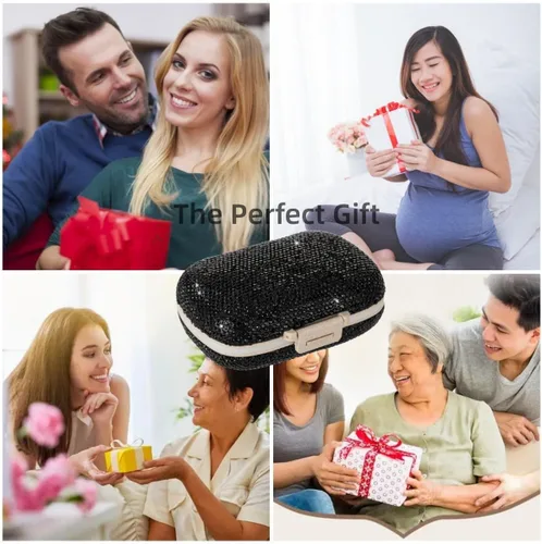 Vista 7 de Organizador de píldoras de medicina Pastillero de viaje para bolso Pastillero portátil Pequeño contenedor de píldoras Lindo estuche de píldoras