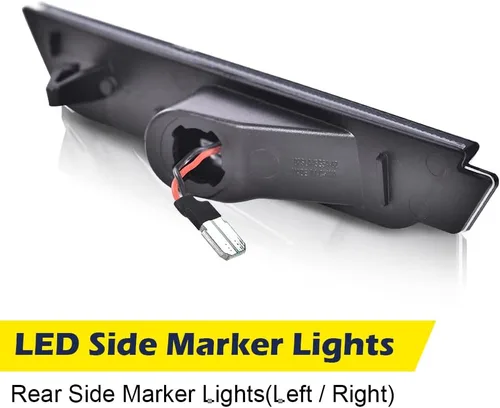 Vista 3 de CHEDA Par de luces LED de marcador lateral delantero y trasero compatible con Chevy Camaro LS, LT, SS, Z/28, ZL1, lente transparente 2010-2015