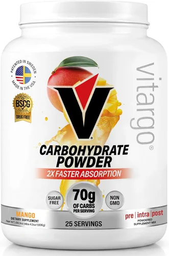 Vista 10 de Vitargo Polvo de carbohidratos, reposición de glucógeno muscular 2 veces más rápida, ponche de frutas de 1.7 libras, Pre, Intra y Post, polvo