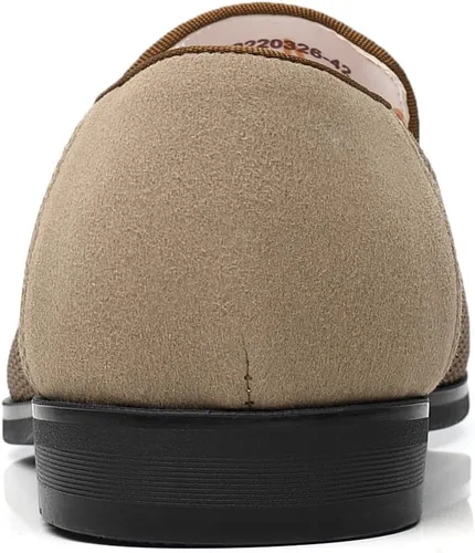 Vista 7 de FOEVTRUE Mocasines de vestir sin cordones para hombre, esmoquin de conducción
