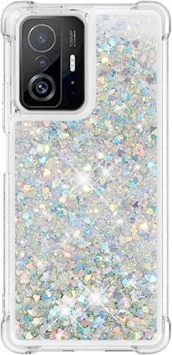 Vista 38 de Funda de silicona transparente con purpurina para Xiaomi Redmi A1 Bling Liquid Clear Star Heart Silicone Bumper a prueba de golpes, funda Azul