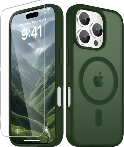 Vista 842 de Funda para Google Pixel 10 Pro XL, cubierta magnética mate, color negro Fit for MagSafe, Screen Protector included, Shockproof Military Grade