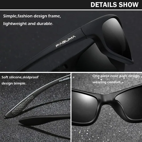 Vista 22 de Gafas de sol deportivas polarizadas para hombres, ciclismo, conducción, pesca, protección UV400