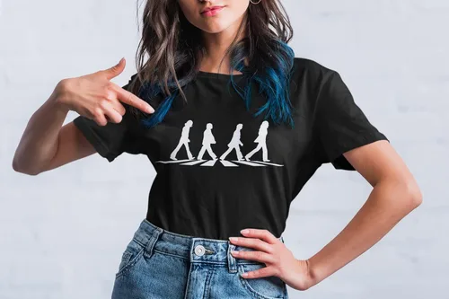 Vista 4 de The Beatles Camiseta Abbey Road Crosswalk Camiseta Mercancía T Shirt T-Shirt TS1