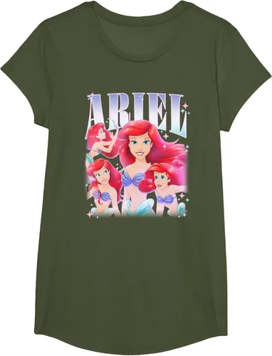 Vista 67 de Disney Camiseta de la princesa Ariel de la Sirenita Multi Pose, Negro