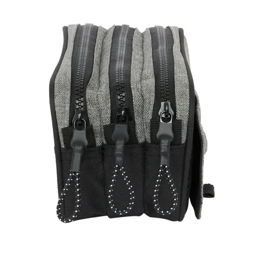 Vista 5 de Portatodo Triple Eckō Unltd. Rhino Negro Gris 21,5 x 10 x 8 cm
