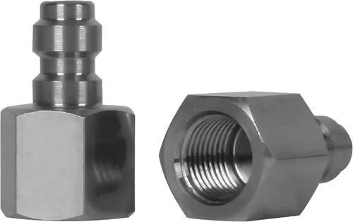 Vista 5 de Adaptador universal de enchufe de desconexión rápida de 0.315 in, rosca hembra BSPP de acero inoxidable de 1/8 pulgadas, accesorios de carga PCP 1/8