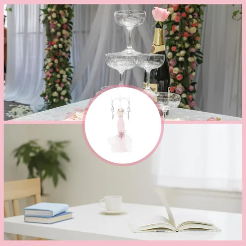 Vista 6 de Alipis Nordic Style Jewelry Display Stand Mannequin with Mermaid Dress 27cm, Hanging Necklace and Earring Organizer Rack for Women, Jewelry Storage