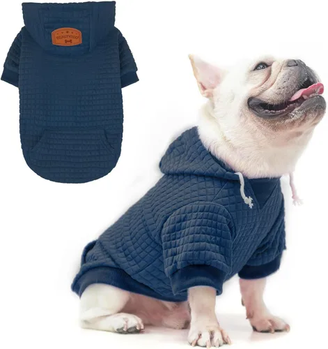 Vista 46 de BEAUTYZOO - Sudadera con capucha para perros con agujero para correa y bolsillo, suéteres para perros pequeños, medianos y grandes, niños y niñas