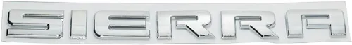 Vista 3 de 1x Emblema Cromado Sierra COMPATIBLE CON GMC Puerta Trasera Portón Trasero COMPUERTA TRASERA Insignia Letras Nombre 3D Realzado Adhesivo Fuerte
